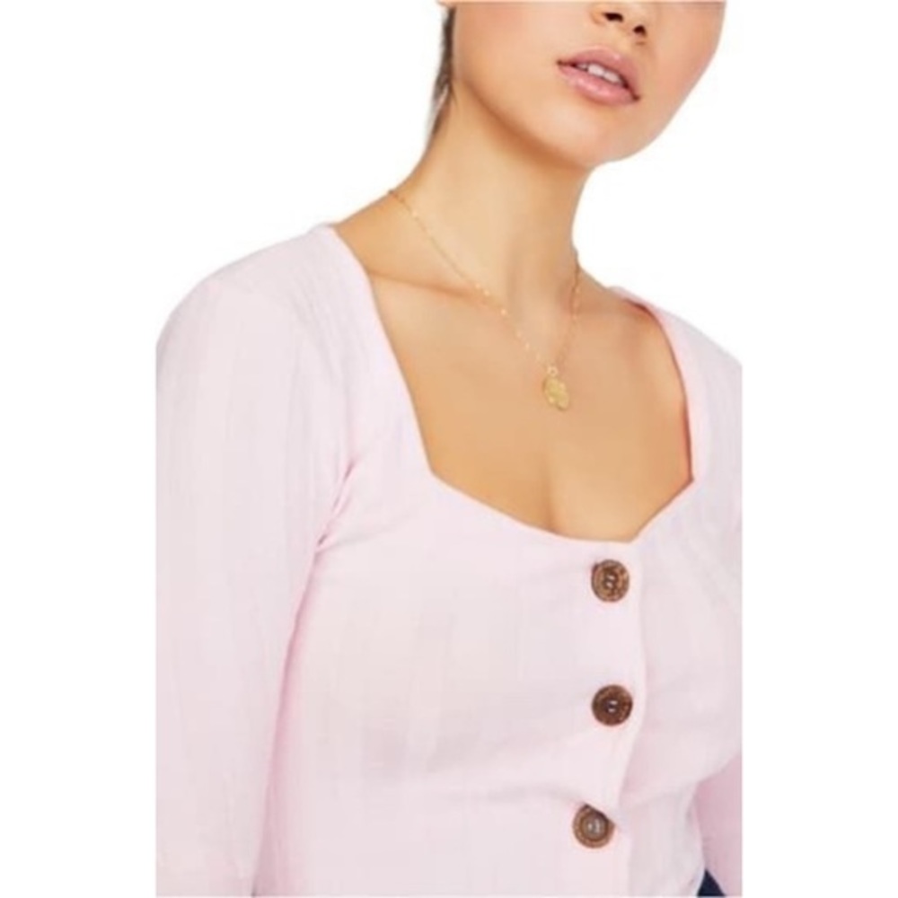 Free People “Central Park” Top- Blush - Picture 4 of 5